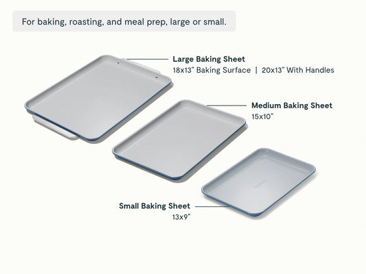 Complete Baking Sheet Bundle - Set of 4 Non-Stick Ceramic Baking Sheets - US 8856