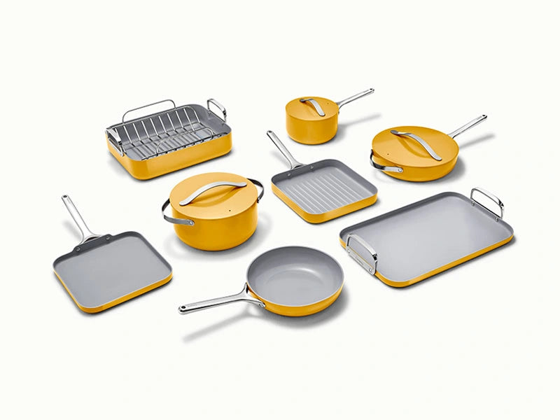 Ceramic-Coated Cookware Bundle - A curated 19-piece non-stick set for everyday cooking & special occasions. - US 5579