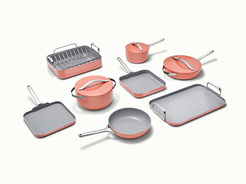 Ceramic-Coated Cookware Bundle - A curated 19-piece non-stick set for everyday cooking & special occasions. - US 5833