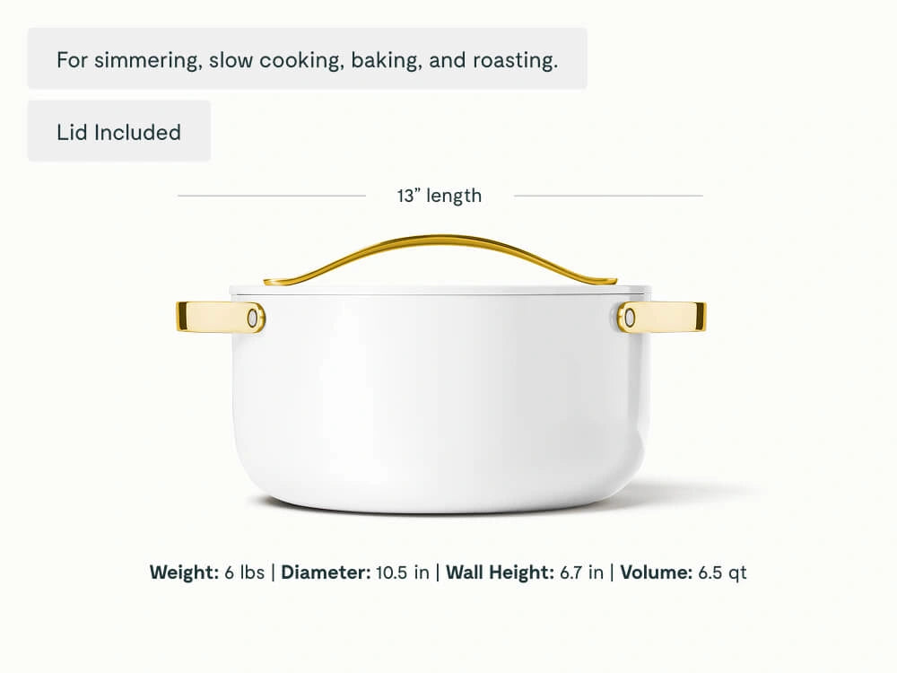 Dutch Oven - 6.5 qt Non-Stick Ceramic Pan With Lid - US 1616