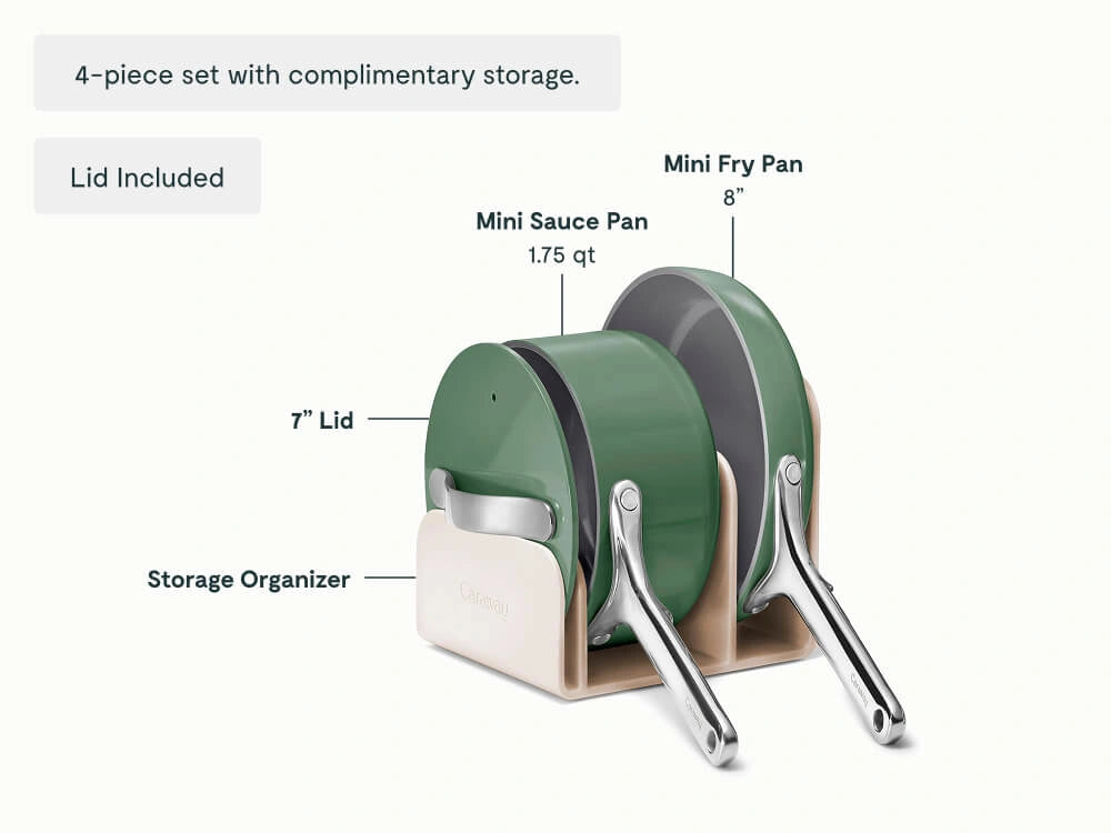 Minis Duo - Non-Stick Ceramic Mini Fry Pan & Sauce Pan - US 9862