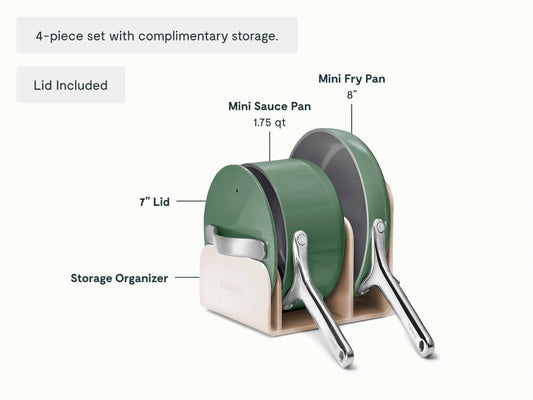 Minis Duo - Non-Stick Ceramic Mini Fry Pan & Sauce Pan - US 9862