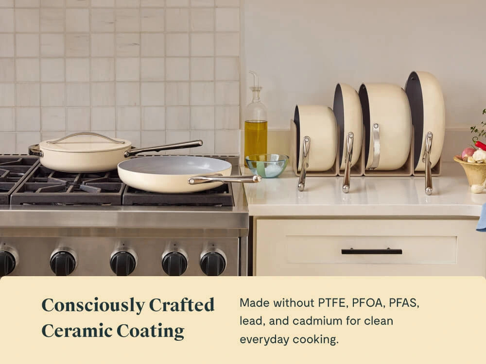 Cookware Set - 12-Piece Ceramic Set With Storage Organizers - US 7804