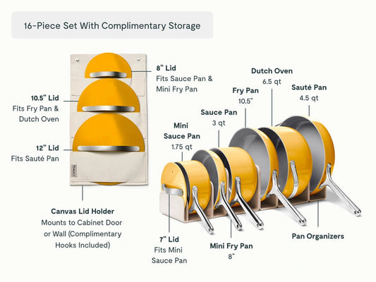 Cookware & Minis Set - 16-Piece Ceramic Set With Complimentary Storage - US 1355