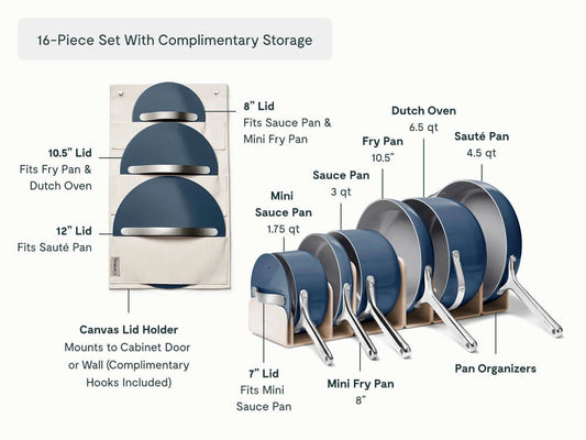 Cookware & Minis Set - 16-Piece Ceramic Set With Complimentary Storage - US 2531