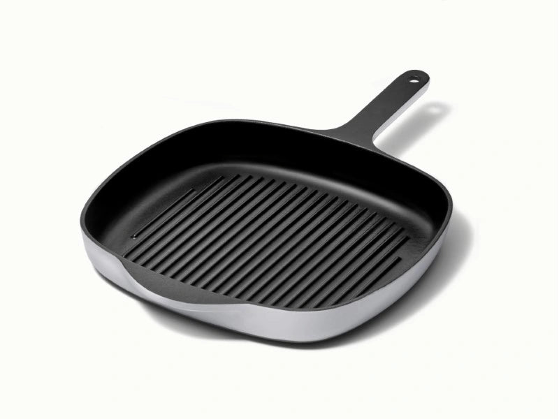 10.5” Enameled Cast Iron Grill Pan - 10.5” Grill Pan with high ridges for perfect sear marks on meats and veggies. - US 7247