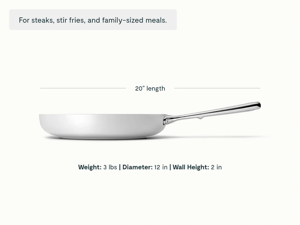 Fry Pan Trio with Glass Lids - 6-Piece Set of Ceramic-Coated Pans With Glass Lids - US 4873