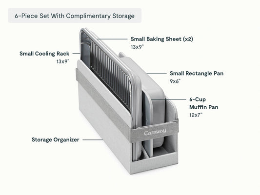 Mini Bakeware Set - 6-Piece Set With Complimentary Storage - US 3325