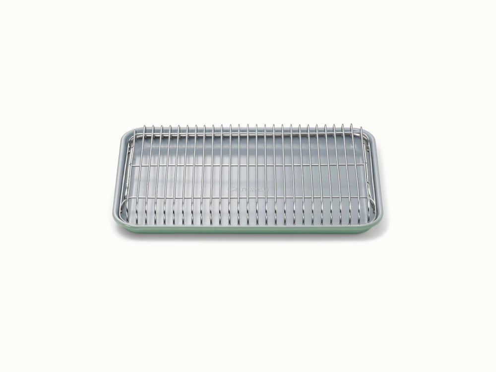 Small Baking & Cooling Duo - 13x9” Non-Stick Ceramic Sheet With Steel Rack - US 7405