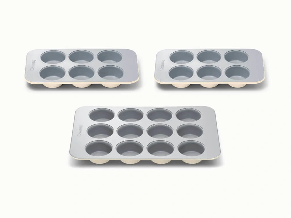 Muffin Pan Trio - 12-Cup & 6-Cup Non-Stick Ceramic Muffin Pans - US 5805