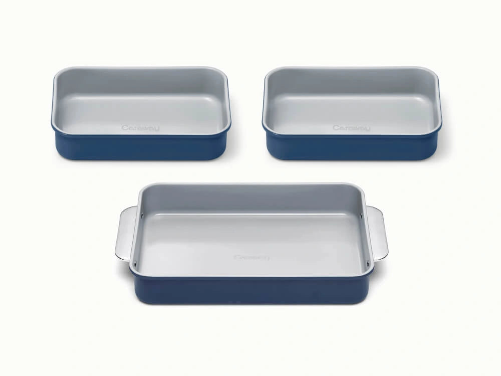 Rectangle Pan Trio - 13x9" & 9x6.5" Non-Stick Ceramic Baking Pans - US 8934