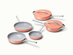 7pc Fry &amp; Sauté Set - 7-Piece Set of Ceramic-Coated Pans With Lids - US 1337