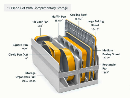 Full Ceramic Bakeware Set - 22-Piece Set With Complimentary Storage - US 3215