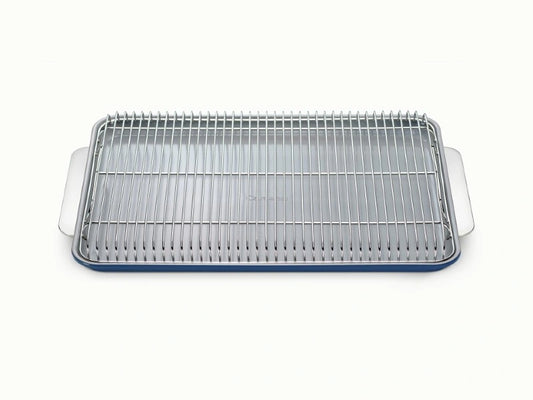 Baking &amp; Cooling Duo - 18x13” Non-Stick Ceramic Sheet With Steel Rack - US 3482