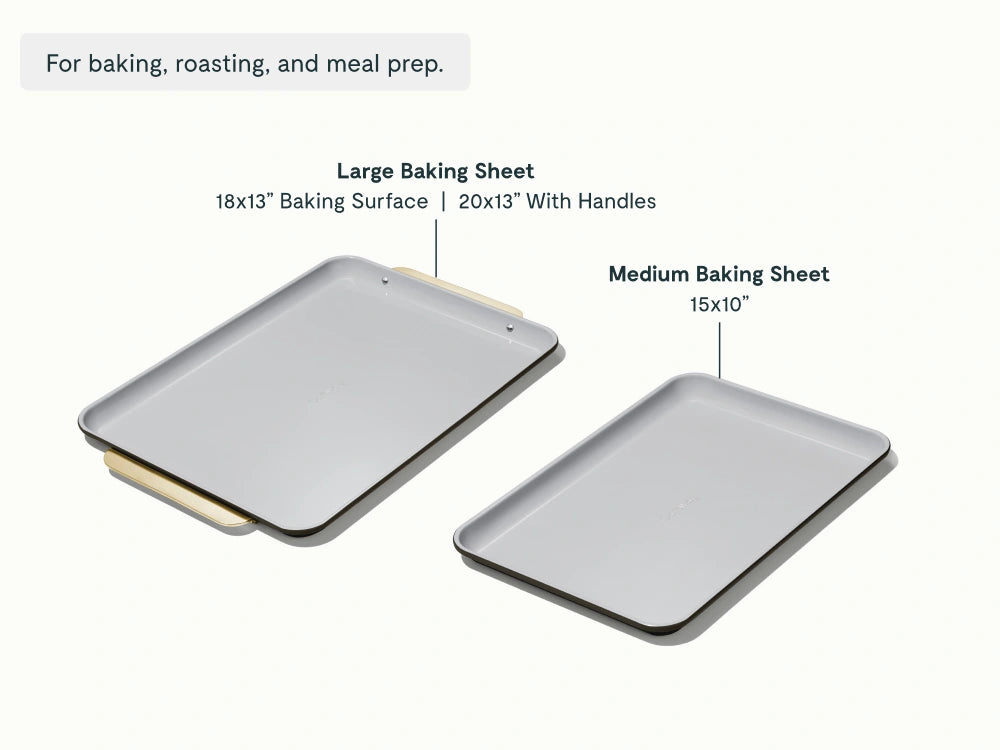 Baking Sheet Duo - 18x13" &amp; 15x10" Non-Stick Ceramic Baking Sheets - US 1587