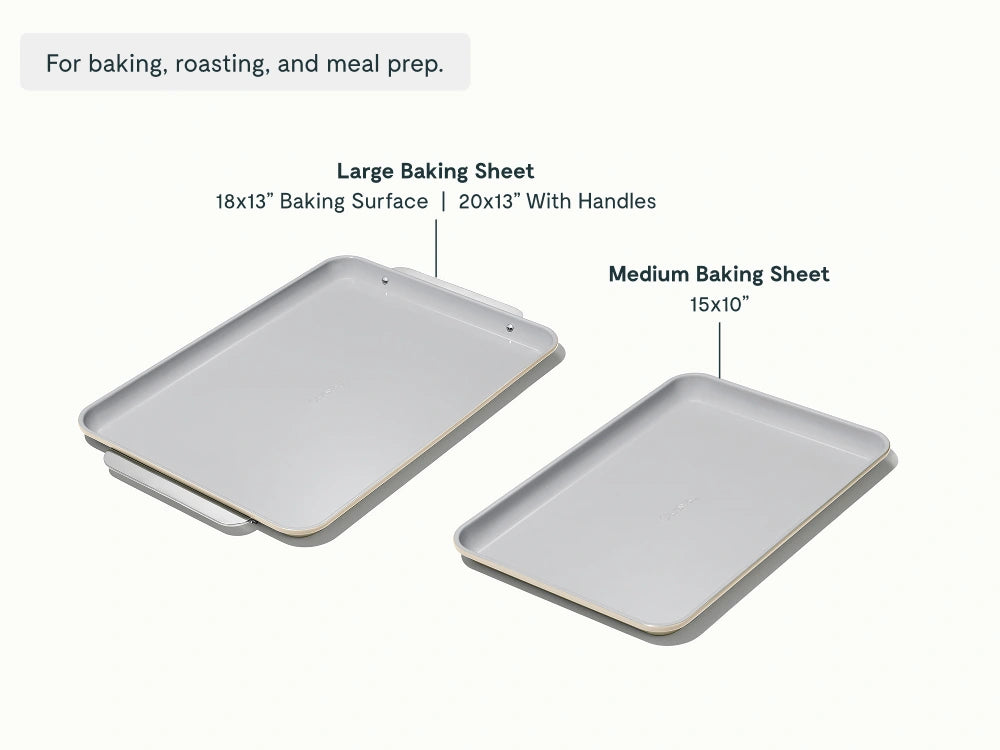 Baking Sheet Duo - 18x13" &amp; 15x10" Non-Stick Ceramic Baking Sheets - US 6867