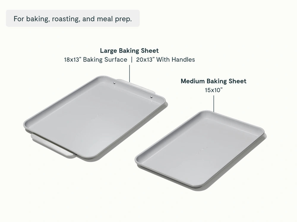 Baking Sheet Duo - 18x13" &amp; 15x10" Non-Stick Ceramic Baking Sheets - US 2372
