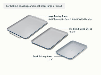 Complete Baking Sheet Bundle - Set of 4 Non-Stick Ceramic Baking Sheets - US 8856
