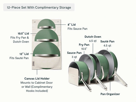 Cookware, Cookware+ & Minis Duo Set - 24-Piece Ceramic Set With Complimentary Storage - US 2277