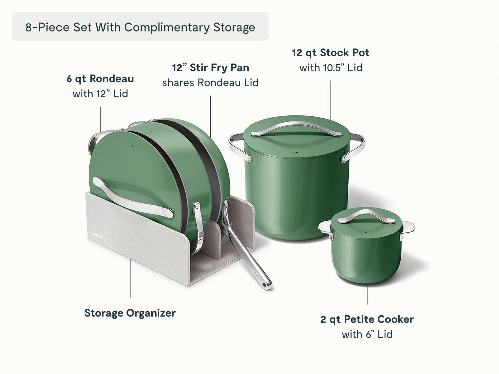 Cookware+ Set - 8-Piece Ceramic Set With Complimentary Storage - US 5501