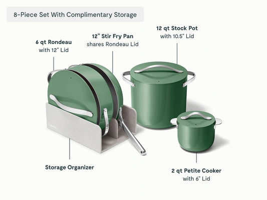 Cookware+ Set - 8-Piece Ceramic Set With Complimentary Storage - US 5501