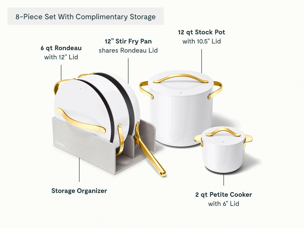 Full Ceramic Cookware Bundle - 31-Piece Ceramic Set With Complimentary Storage - US 8380