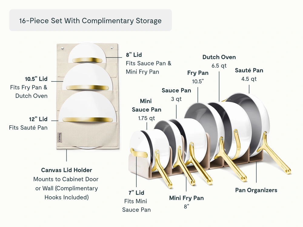 Full Ceramic Cookware Bundle - 31-Piece Ceramic Set With Complimentary Storage - US 8380