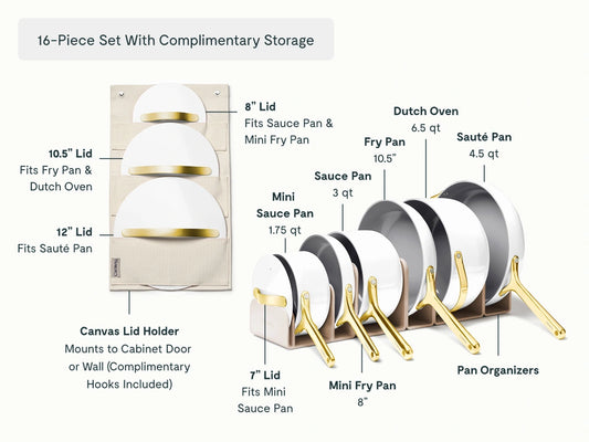 Cookware &amp; Minis Set - 16-Piece Ceramic Set With Complimentary Storage - US 8320