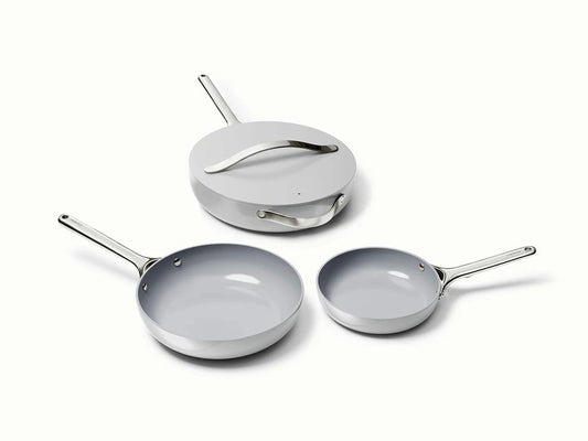 4pc Fry &amp; Sauté Set  - Non-Stick Ceramic Fry Pan, Mini Fry Pan &amp; Sauté Pan - US 8572