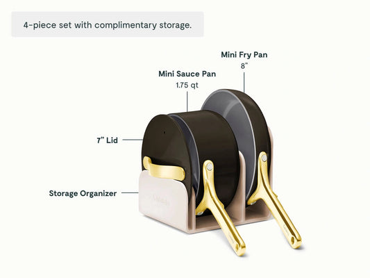 Minis Duo - Non-Stick Ceramic Mini Fry Pan &amp; Sauce Pan - US 8341