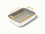 Roasting Pan - 16x13” Non-Stick Ceramic Pan With Rack - US 7988