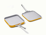Square Pan Duo - 11” Non-Stick Ceramic Grill &amp; Griddle Pans - US 6206
