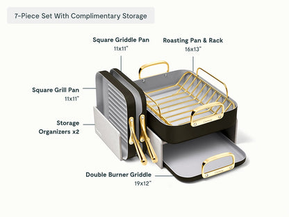 Full Ceramic Cookware Bundle - 31-Piece Ceramic Set With Complimentary Storage - US 3694