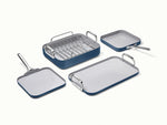 Squareware Set - 7-Piece Set of Ceramic-Coated Pans With Complimentary Storage - US 4727