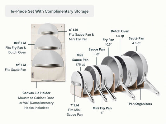 Cookware &amp; Minis Set - 16-Piece Ceramic Set With Complimentary Storage - US 7196