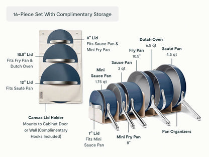 Full Ceramic Cookware Bundle - 31-Piece Ceramic Set With Complimentary Storage - US 4814