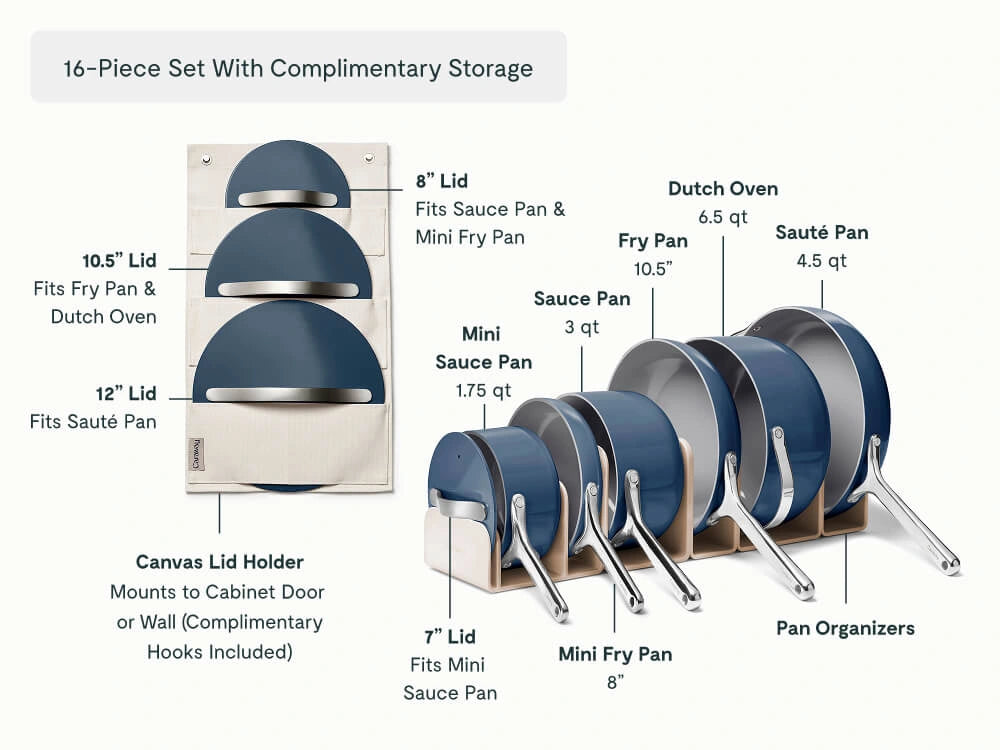 Cookware &amp; Minis Set - 16-Piece Ceramic Set With Complimentary Storage - US 2531