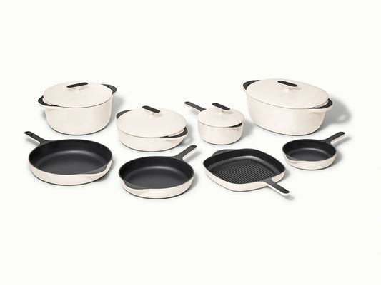 Deluxe Enameled Cast Iron Set - 16-Piece Set With Complimentary Storage Organizer - US 9740