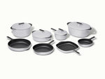 Deluxe Enameled Cast Iron Set - 16-Piece Set With Complimentary Storage Organizer - US 7549