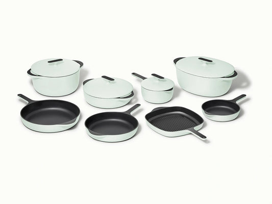 Deluxe Enameled Cast Iron Set - 16-Piece Set With Complimentary Storage Organizer - US 5572
