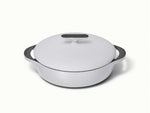 3.5 qt Enameled Cast Iron Braiser - 3.5qt Braiser for slow cooking lamb shanks, baked pasta, or roasted chicken. - US 4334