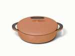 3.5 qt Enameled Cast Iron Braiser - 3.5qt Braiser for slow cooking lamb shanks, baked pasta, or roasted chicken. - US 1392