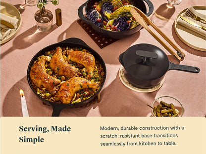 1.8 qt Enameled Cast Iron Mini Sauce Pan - Durable, Compact Pan With Excellent Heat Retention - US 7593