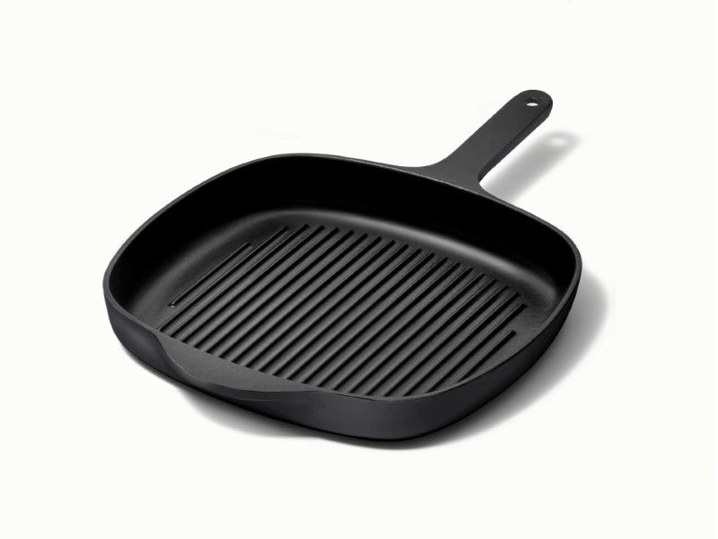 10.5” Enameled Cast Iron Grill Pan - 10.5” Grill Pan with high ridges for perfect sear marks on meats and veggies. - US 0581