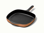10.5” Enameled Cast Iron Grill Pan - 10.5” Grill Pan with high ridges for perfect sear marks on meats and veggies. - US 1600