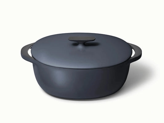 8.5 qt Enameled Cast Iron Oval Dutch Oven - Durable, Spacious Pot With Excellent Heat Retention - US 1086