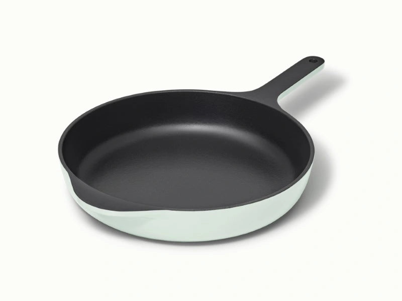 10.5” Enameled Cast Iron Skillet  - 10.5” Skillet perfect for searing meat, baking cornbread, and sautéing. - US 2653