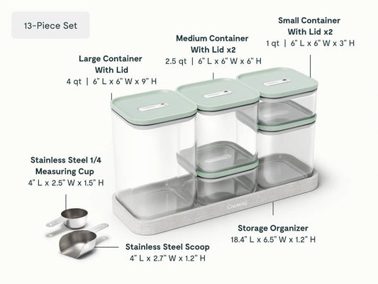 Glass Airtight Container Set - 13-Piece Set With Complimentary Storage - US 6143