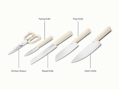Knife Set - 4 essential knives, made with premium German stainless steel, and a pair of shears. - US 4910