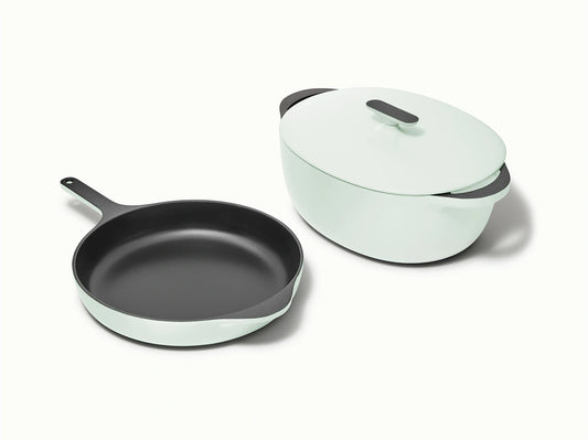Large Enameled Cast Iron Duo - 4-Piece Set With Complimentary Storage - US 0941